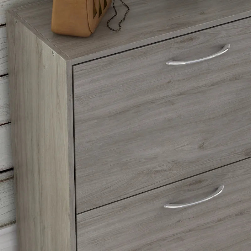 Two-Tier Entryway Shoe Storage Cabinet