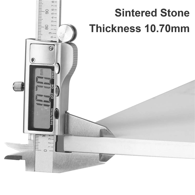 Square Sintered Stone Dining Table with Marble-Effect Top