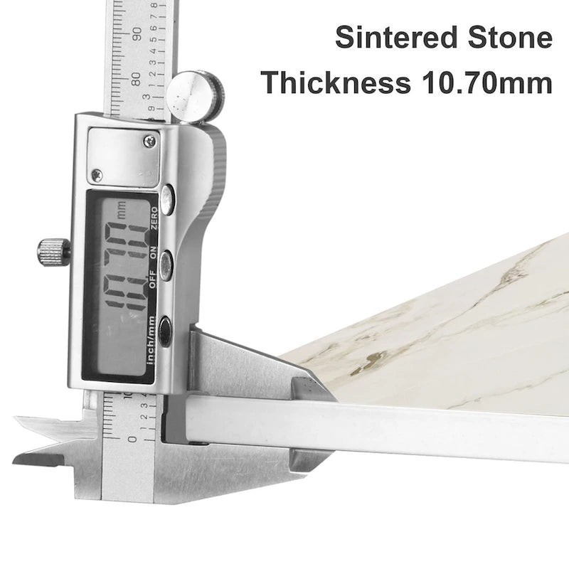 Square Sintered Stone Dining Table with Marble-Effect Top