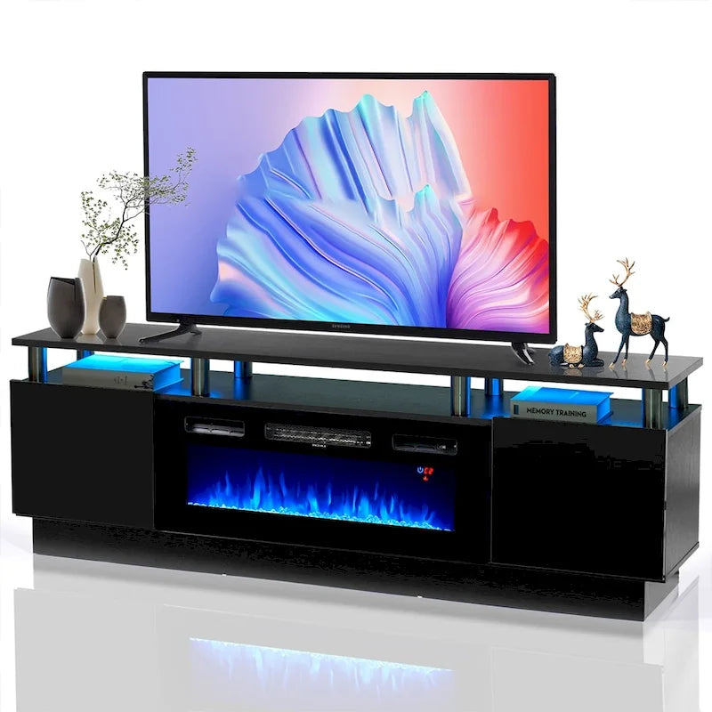 70-Inch TV Stand with 36-Inch Electric Fireplace