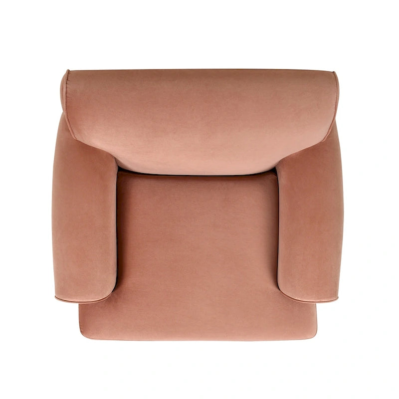 Fauteuil d'appoint rembourré de style Lawson avec roulettes