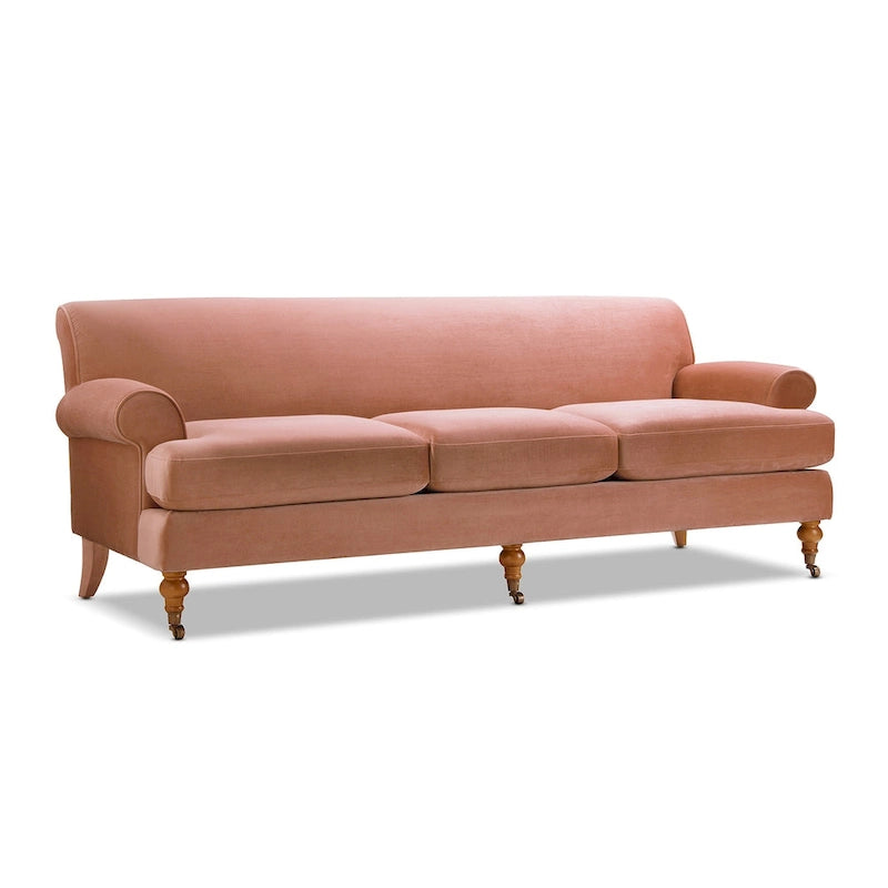 Fauteuil d'appoint rembourré de style Lawson avec roulettes