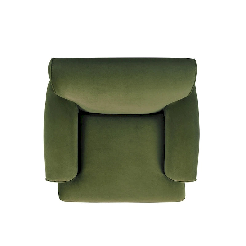 Fauteuil d'appoint rembourré de style Lawson avec roulettes