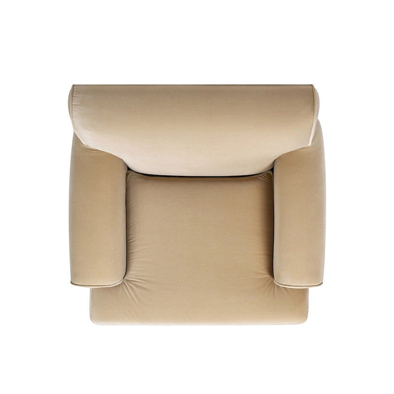 Fauteuil d'appoint rembourré de style Lawson avec roulettes