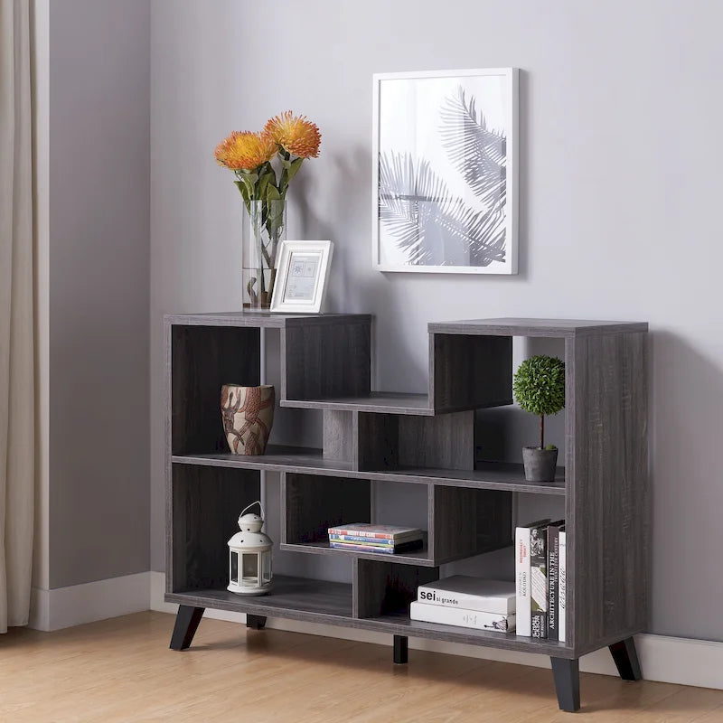 47-Inch Modern Six-Shelf Console Table