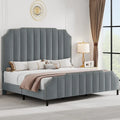 Black Upholstered Bed Frame PU Platform Bedframe Mattress Foundation