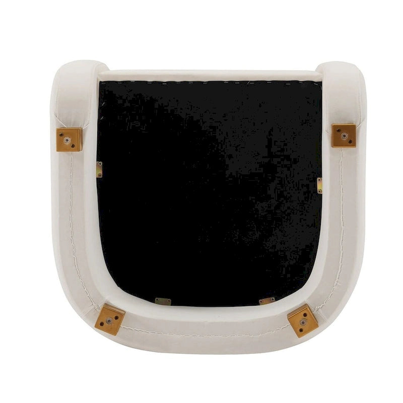 Velvet Accent Chairs with Gold-Tone Legs, Set of 2