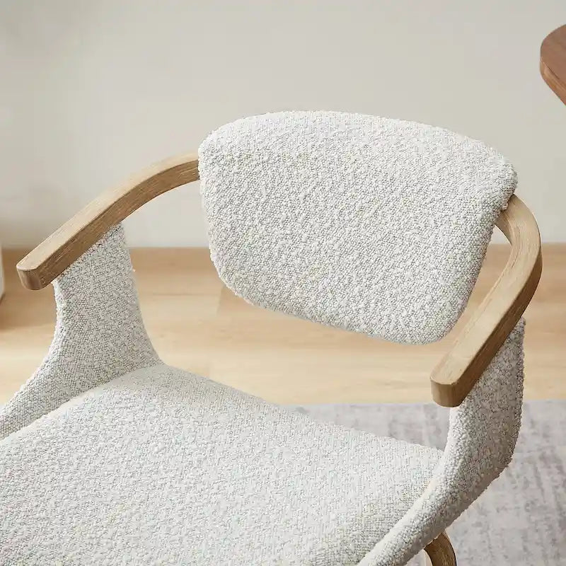 360-Degree Swivel Upholstered Wood Accent Chair