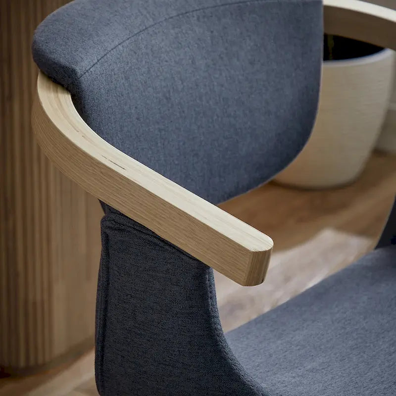 360-Degree Swivel Upholstered Wood Accent Chair