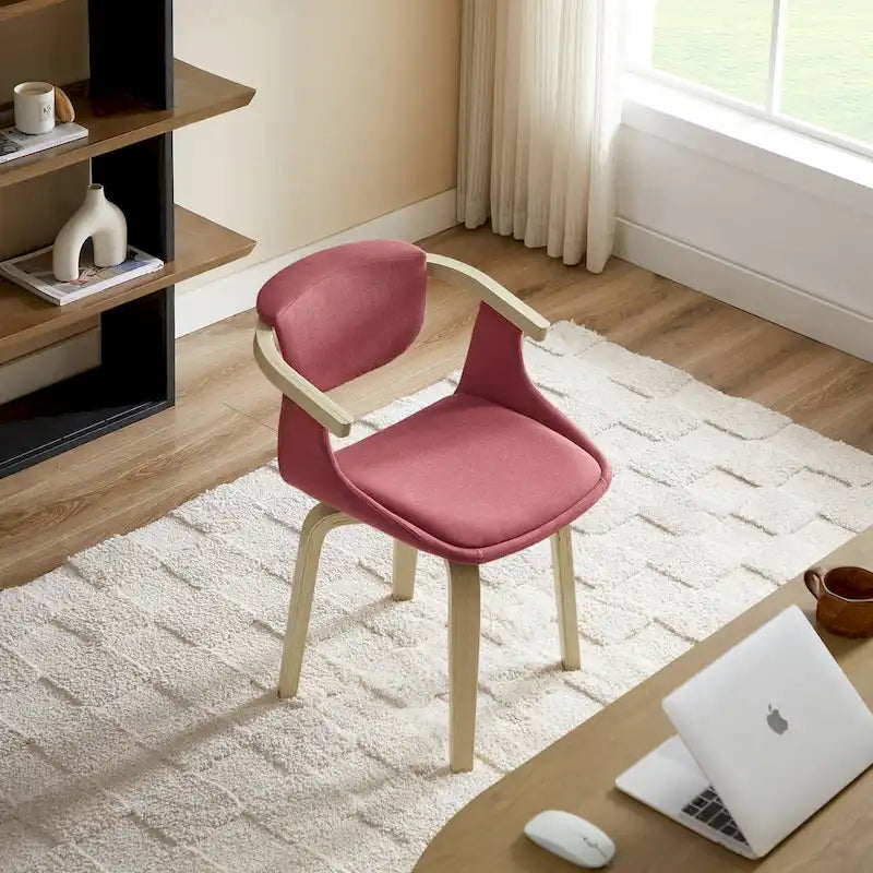 360-Degree Swivel Upholstered Wood Accent Chair