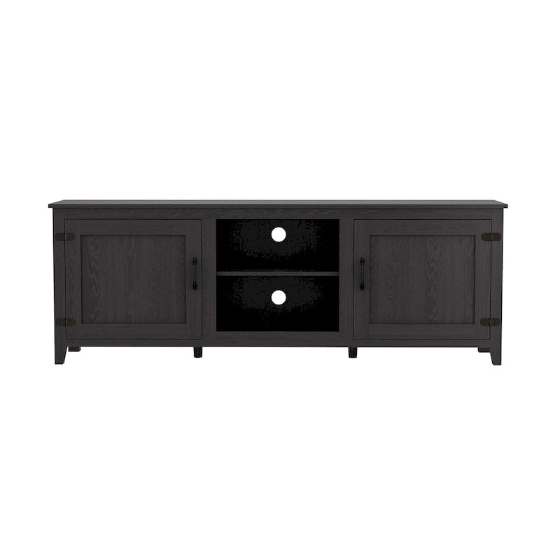 TV Stand for TVs up to 75 Inches with Doors and Open Storage