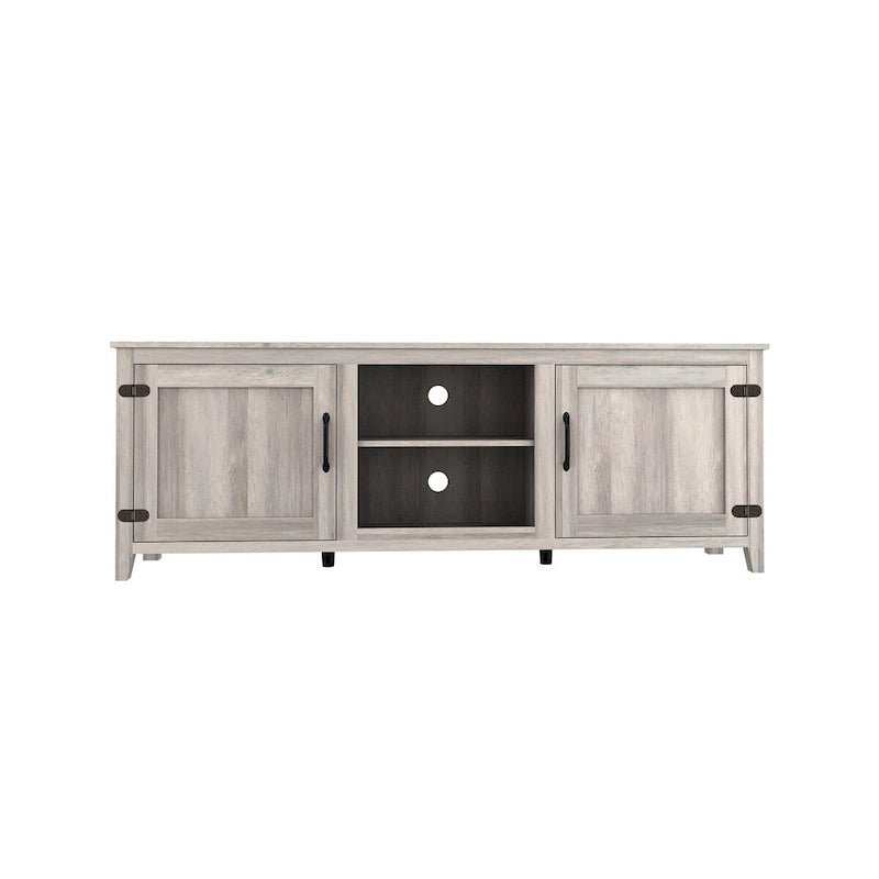 TV Stand for TVs up to 75 Inches with Doors and Open Storage