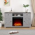 Farmhouse Fireplace TV Stand for TVs up to 65 Inches