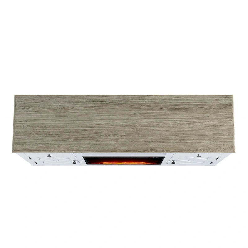 Farmhouse Fireplace TV Stand for TVs up to 65 Inches