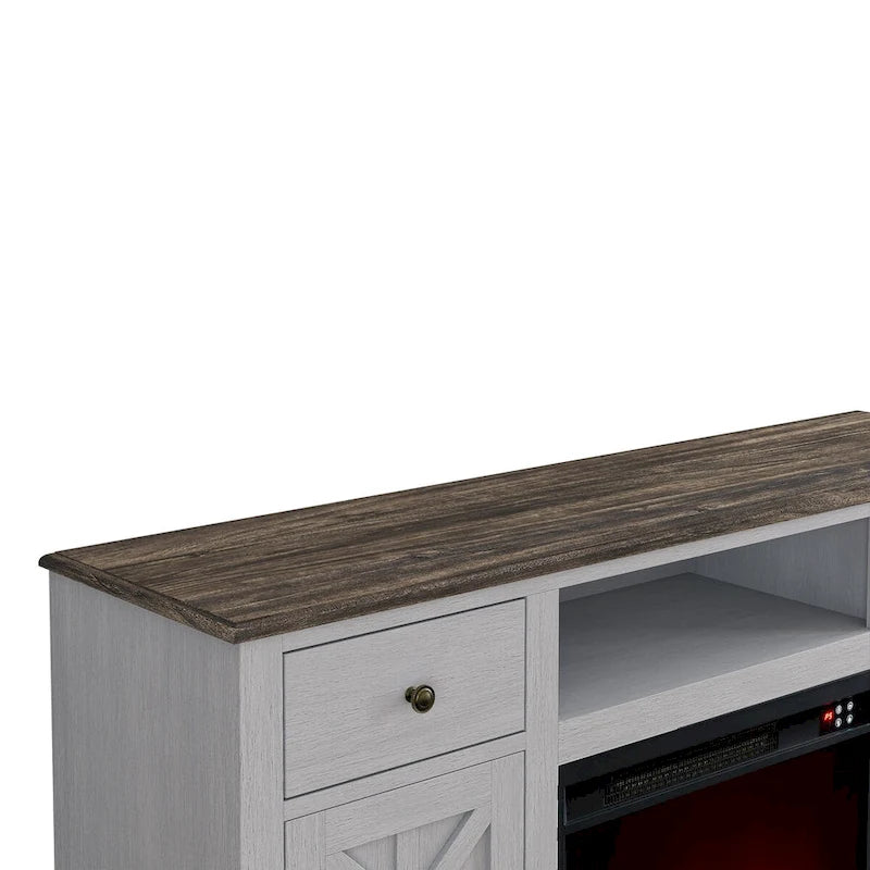 Farmhouse Fireplace TV Stand for TVs up to 65 Inches