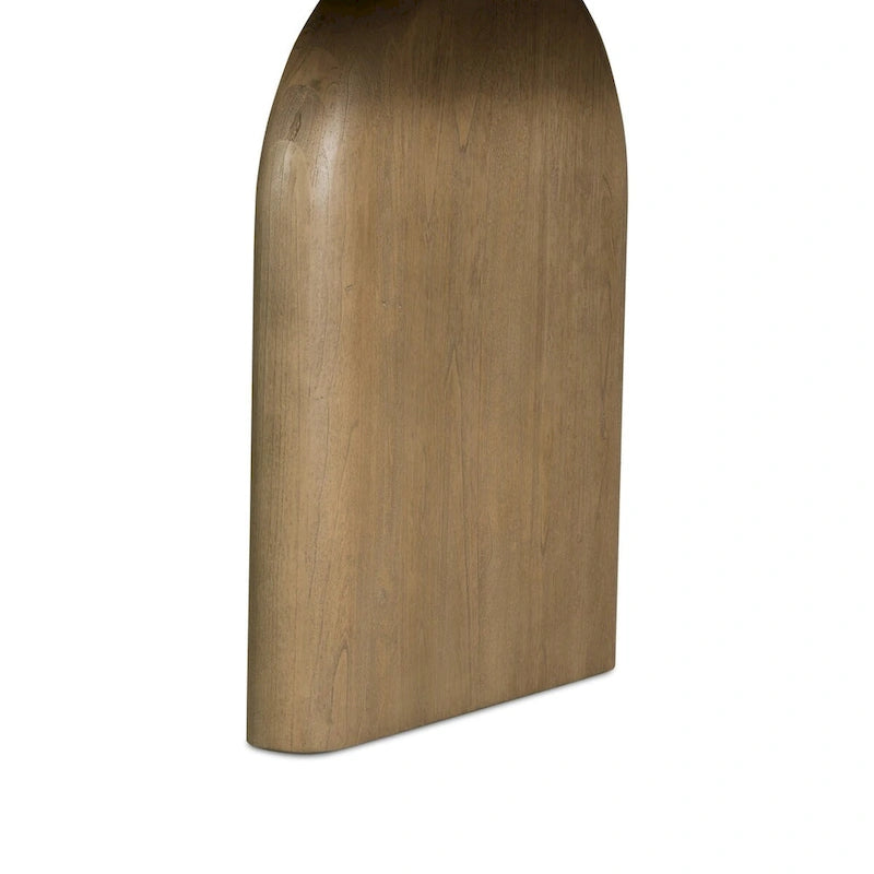 Solid Mindi Wood Dining Table with Arched Bases