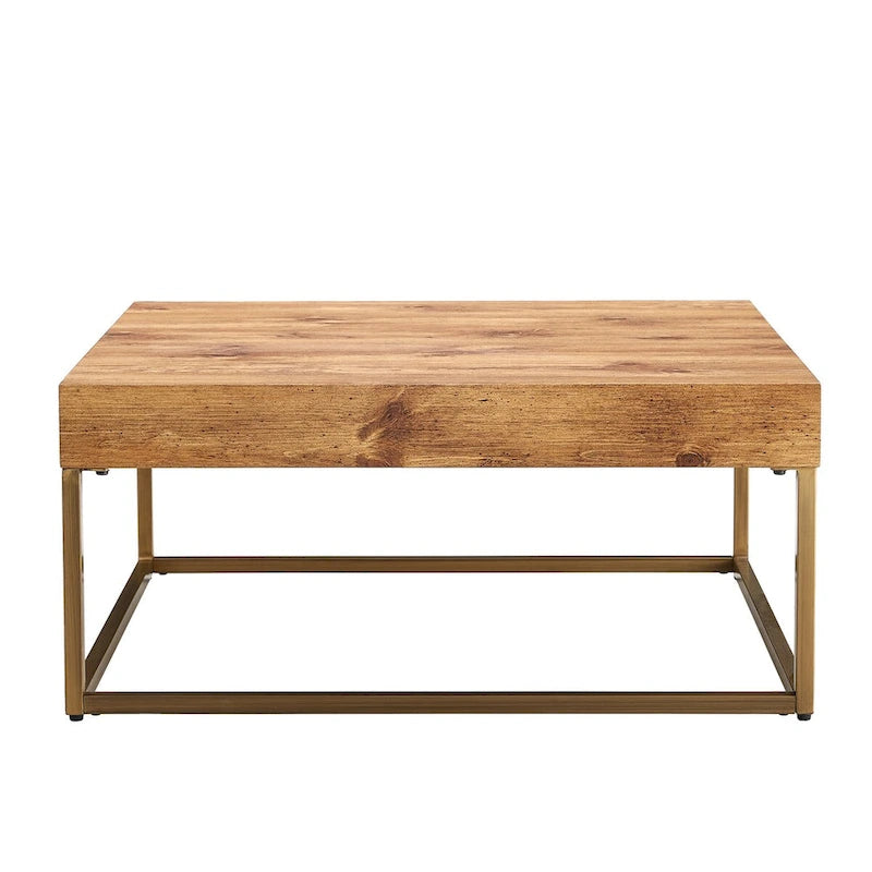 Modern MDF Coffee Table with Metal Legs