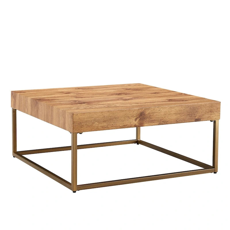 Modern MDF Coffee Table with Metal Legs