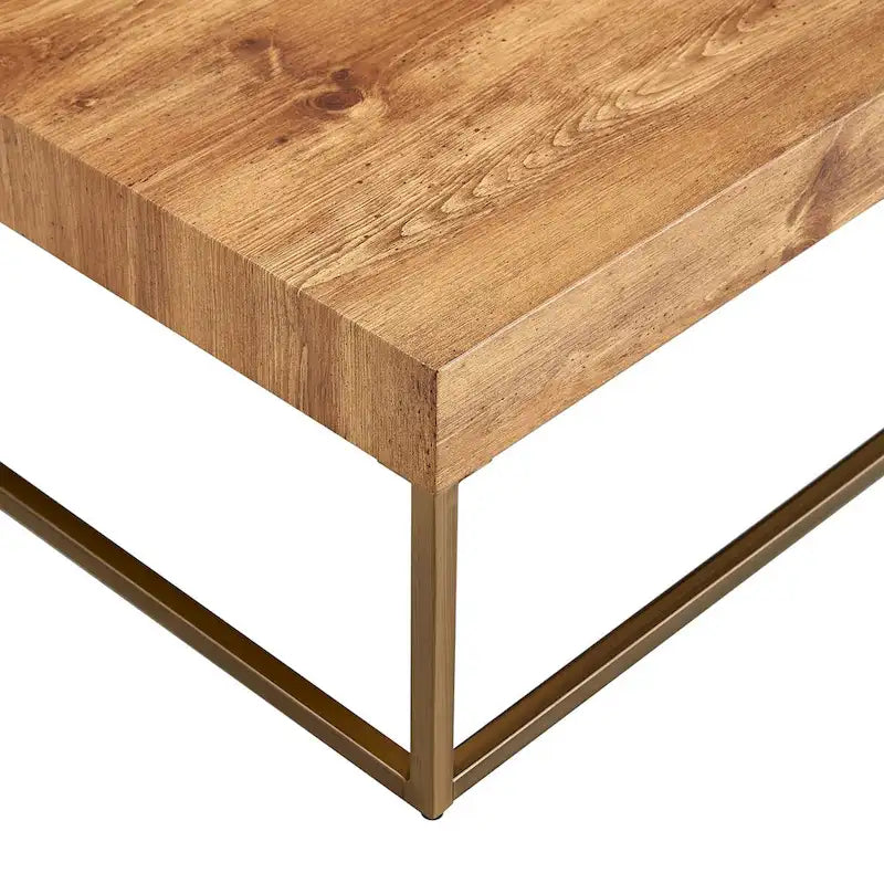 Modern MDF Coffee Table with Metal Legs