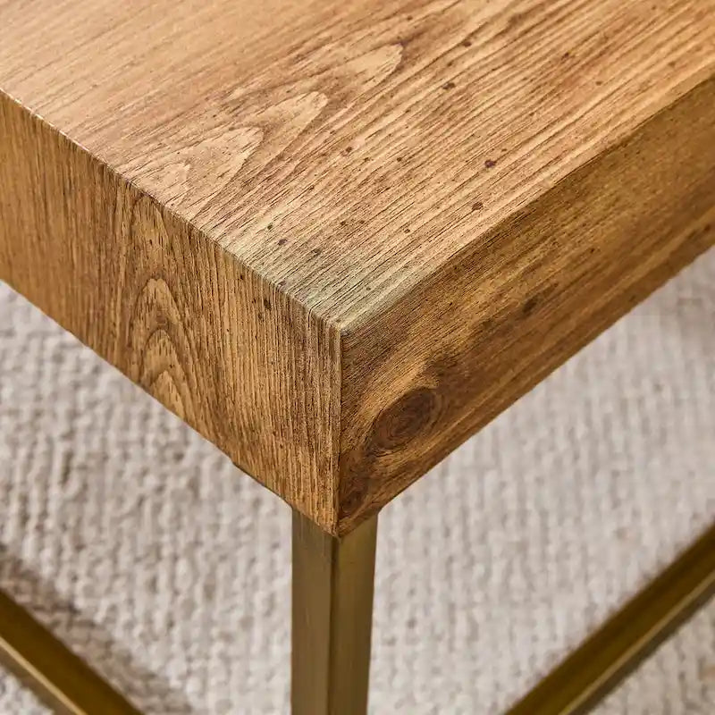Modern MDF Coffee Table with Metal Legs