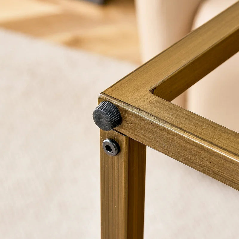 Modern MDF Coffee Table with Metal Legs