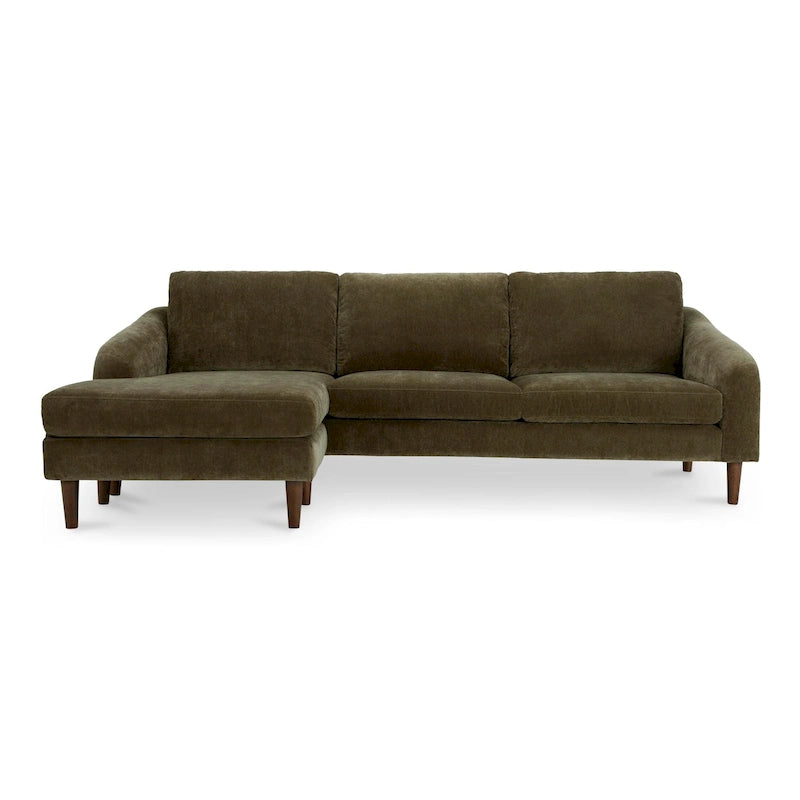Dark Brown Sectional Sofa with Reversible Chaise
