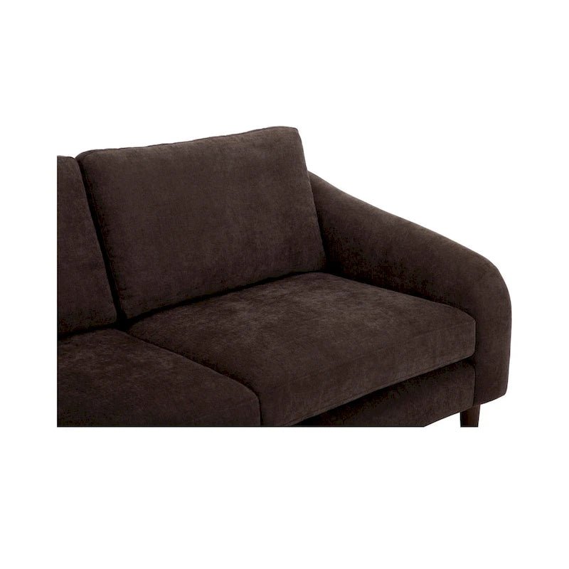 Dark Brown Sectional Sofa with Reversible Chaise