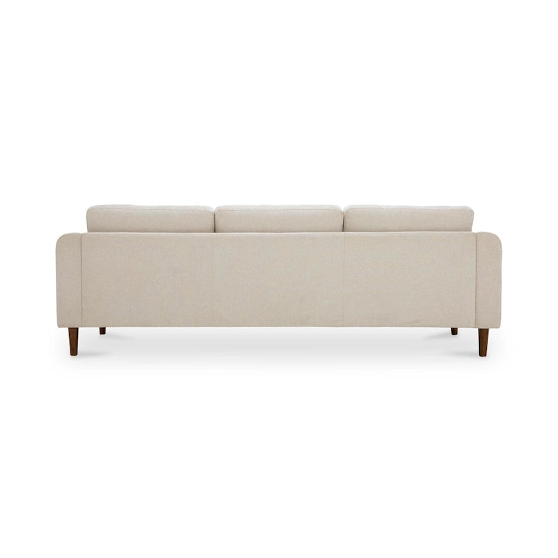 Dunkelbraunes Ecksofa mit umkehrbarer Ottomane