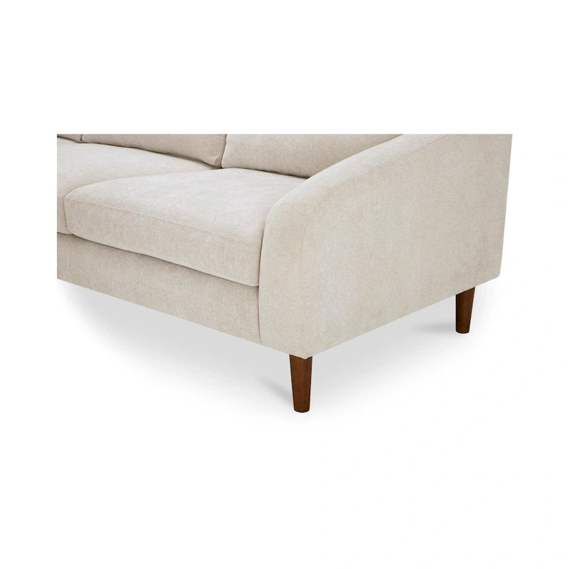 Dunkelbraunes Ecksofa mit umkehrbarer Ottomane
