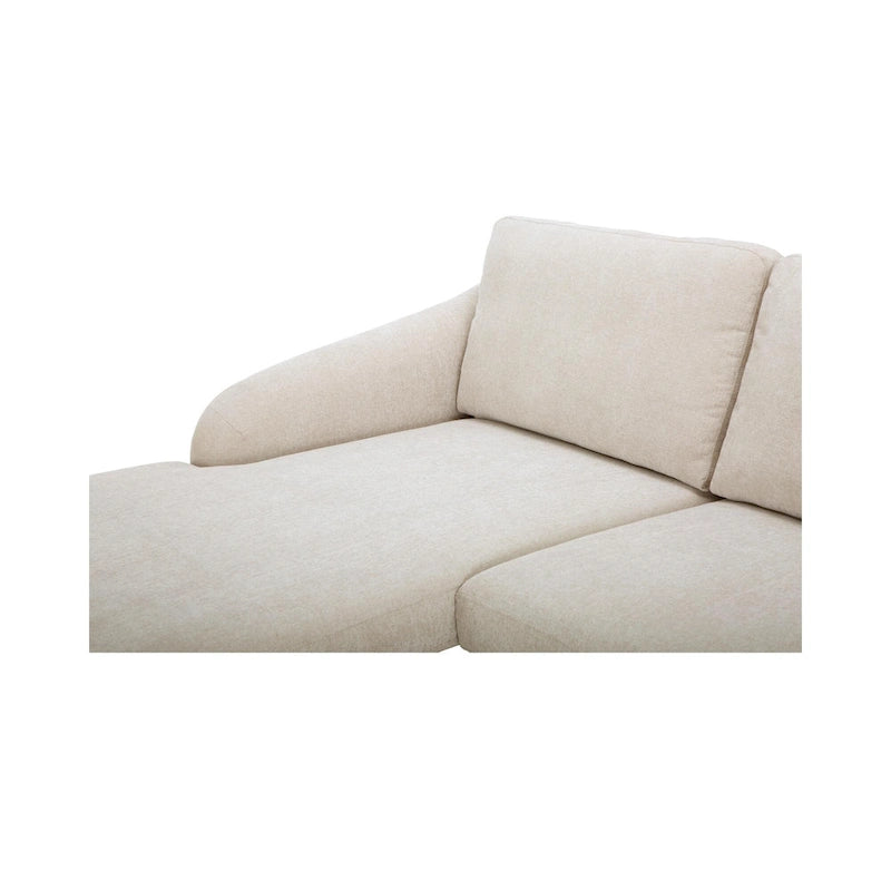 Dunkelbraunes Ecksofa mit umkehrbarer Ottomane